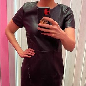 Gorgeous never worn body-skimming stretch faux leather dress from Ann Taylor.